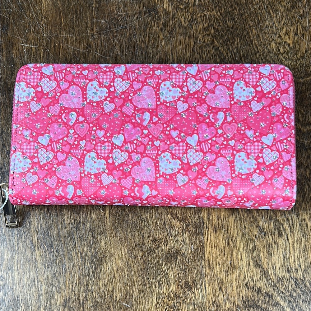 Wallet with Pink Heart Pattern - Picture 3 of 16